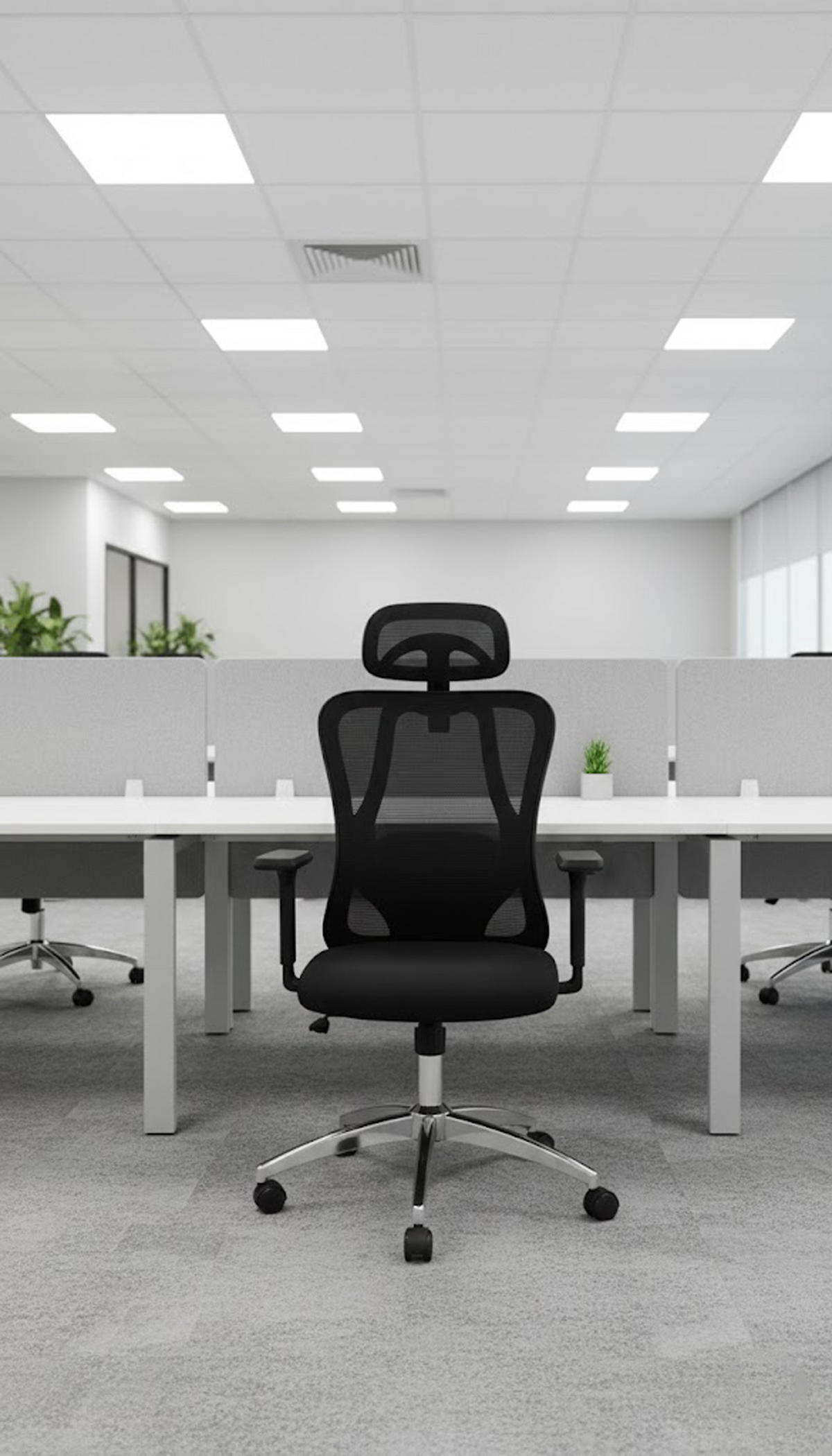 BÜROSTUHL Kairox schwarz - Chromfarben/Schwarz, Kunststoff/Metall (70/121/62cm) - TPFLiving