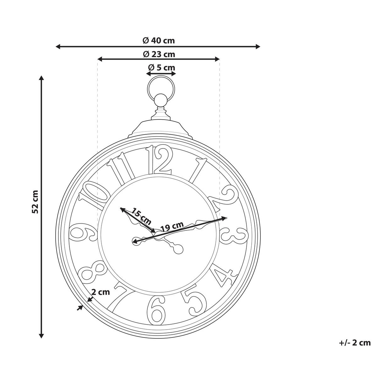 WANDUHR Kunststoff braun Alcoba - Braun, Kunststoff (40/52/5cm) - Beliani