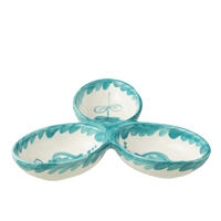 APERO-TELLER GRANADA PATTERN - Töpferei - Aqua - Multicolor, Keramik (24cm) - J-Line