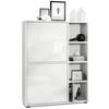 HIGHBOARD Cuba Türen in Weiß Hochglanz - Weiß Hochglanz, Holzwerkstoff (79/105.5/35.5cm) - Vladon