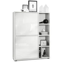 HIGHBOARD Cuba Türen in Weiß Hochglanz - Weiß Hochglanz, Holzwerkstoff (79/105.5/35.5cm) - Vladon