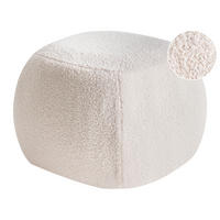 POUF Cremeweiß Barron - Weiß, Textil (50/33/50cm) - Beliani