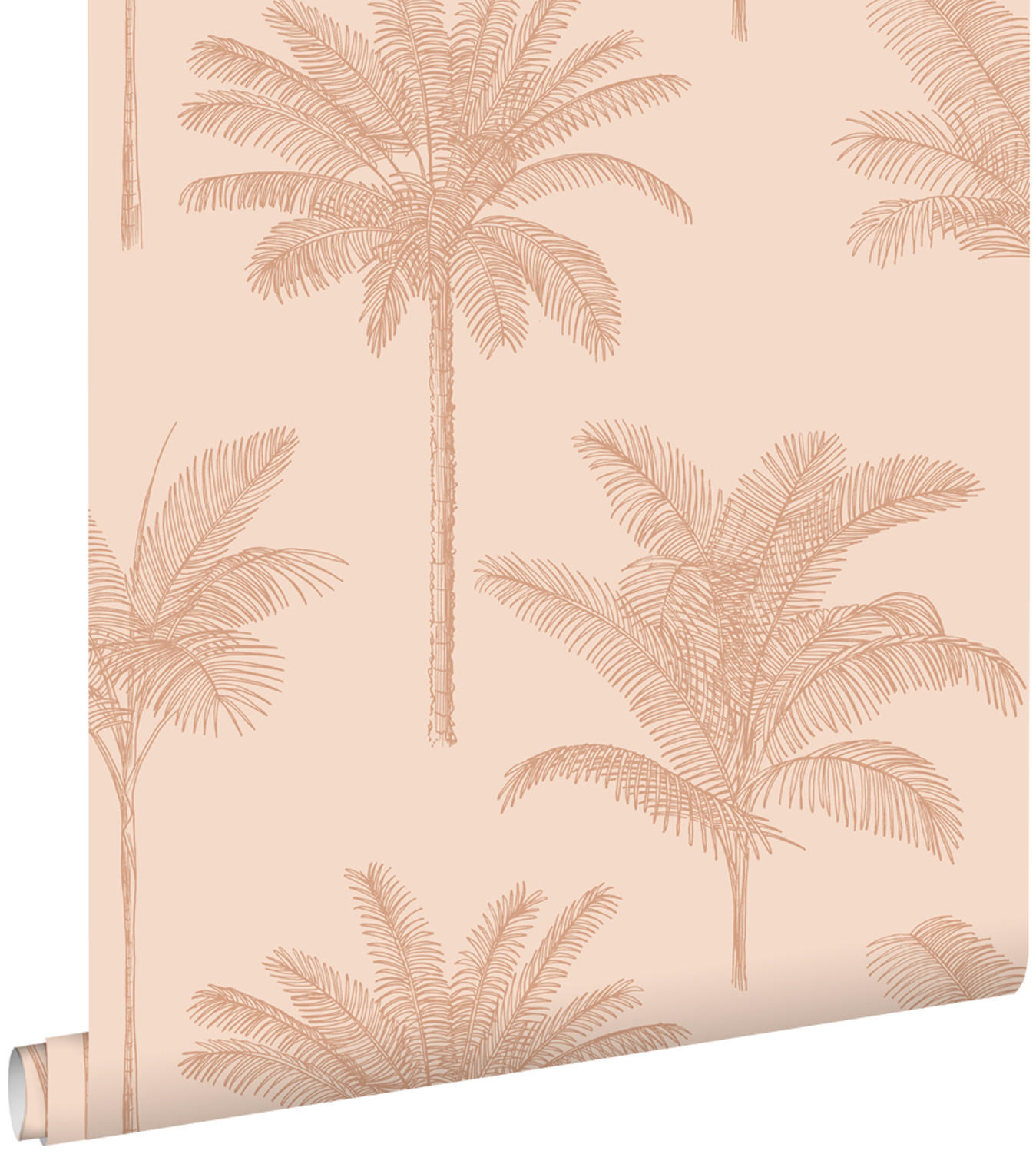 TAPETE Palmen 53 cm x 10.05 m - Pink, Papier (53/1000cm) - ESTAhome