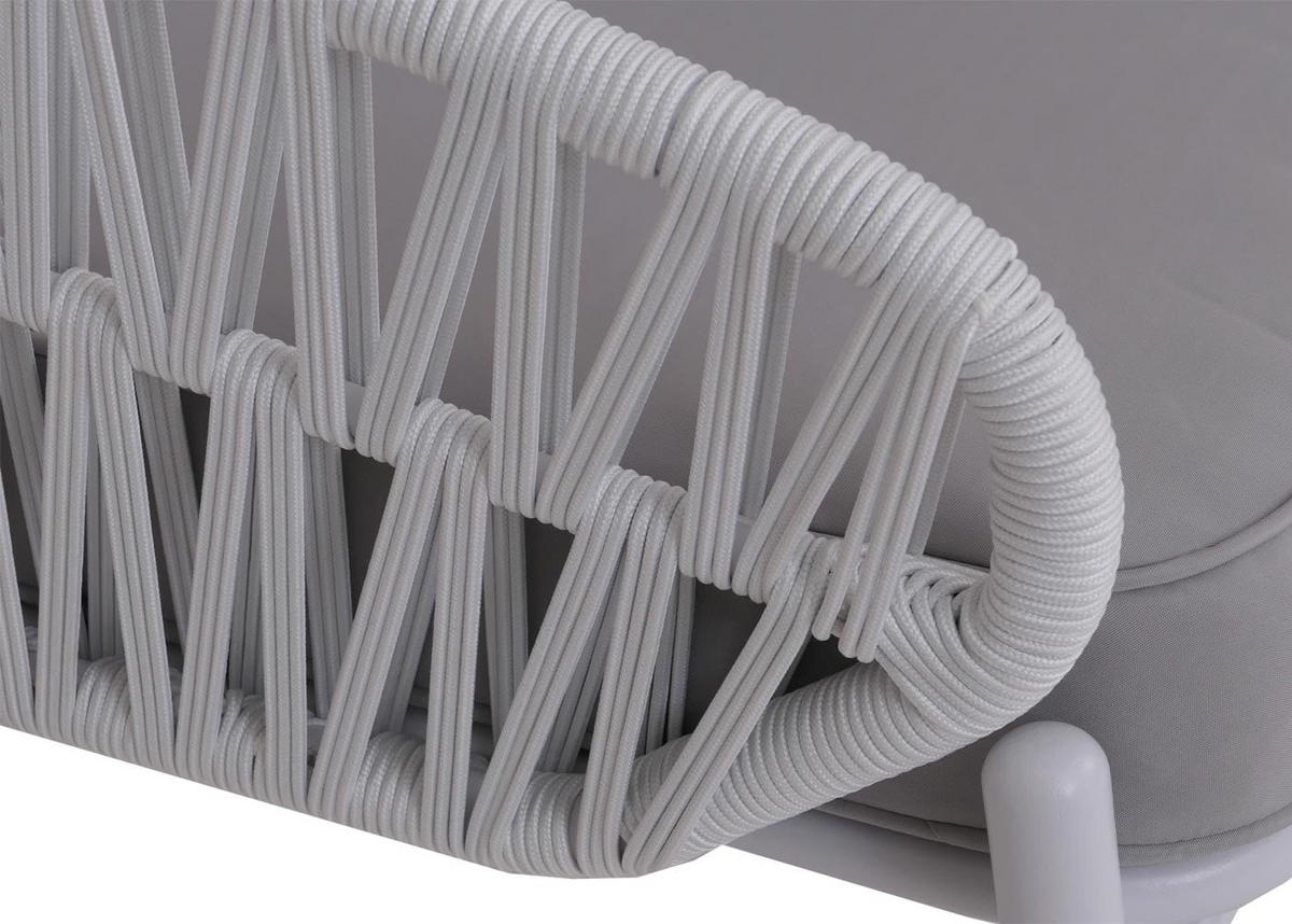 GARTENBANK Hellgrau - Hellgrau, Metall (116/83/65cm) - MCW