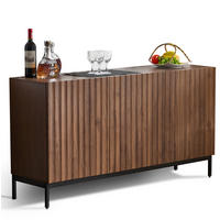 SIDEBOARD 150/40/80 cm aus MDF mit 3D-Wellendesign Dunkelbraun - Dunkelbraun, Holzwerkstoff (150/80/40cm) - Modenvie