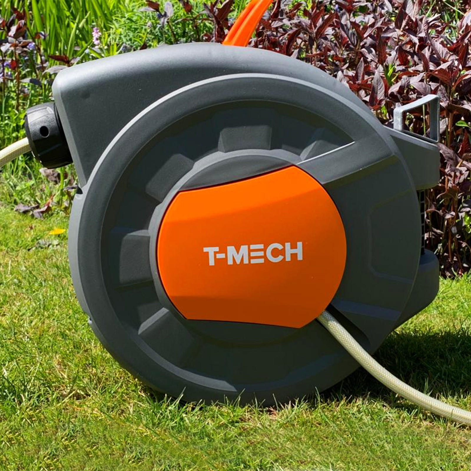GARTENSCHLAUCH 30m Schlauchtrommel - Grau, Kunststoff (44.5cm) - Monstershop