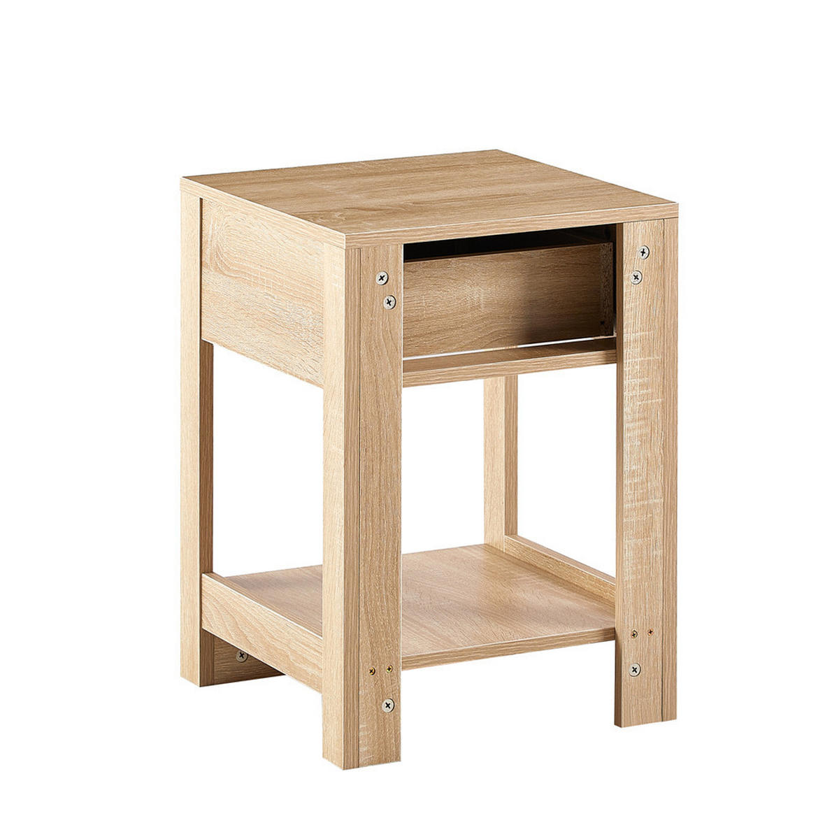 NACHTTISCH Rattan 40/55/40 cm mit Schublade Naturholzfarbe - Naturfarben, Holz (40/55/40cm) - Kaket