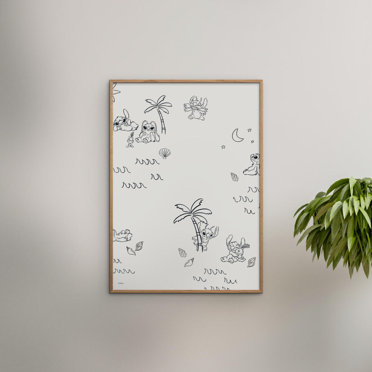 POSTER Disney - Stitch Island Pattern - Beige, Papier (50/70/0.1cm) - Poster&Frame