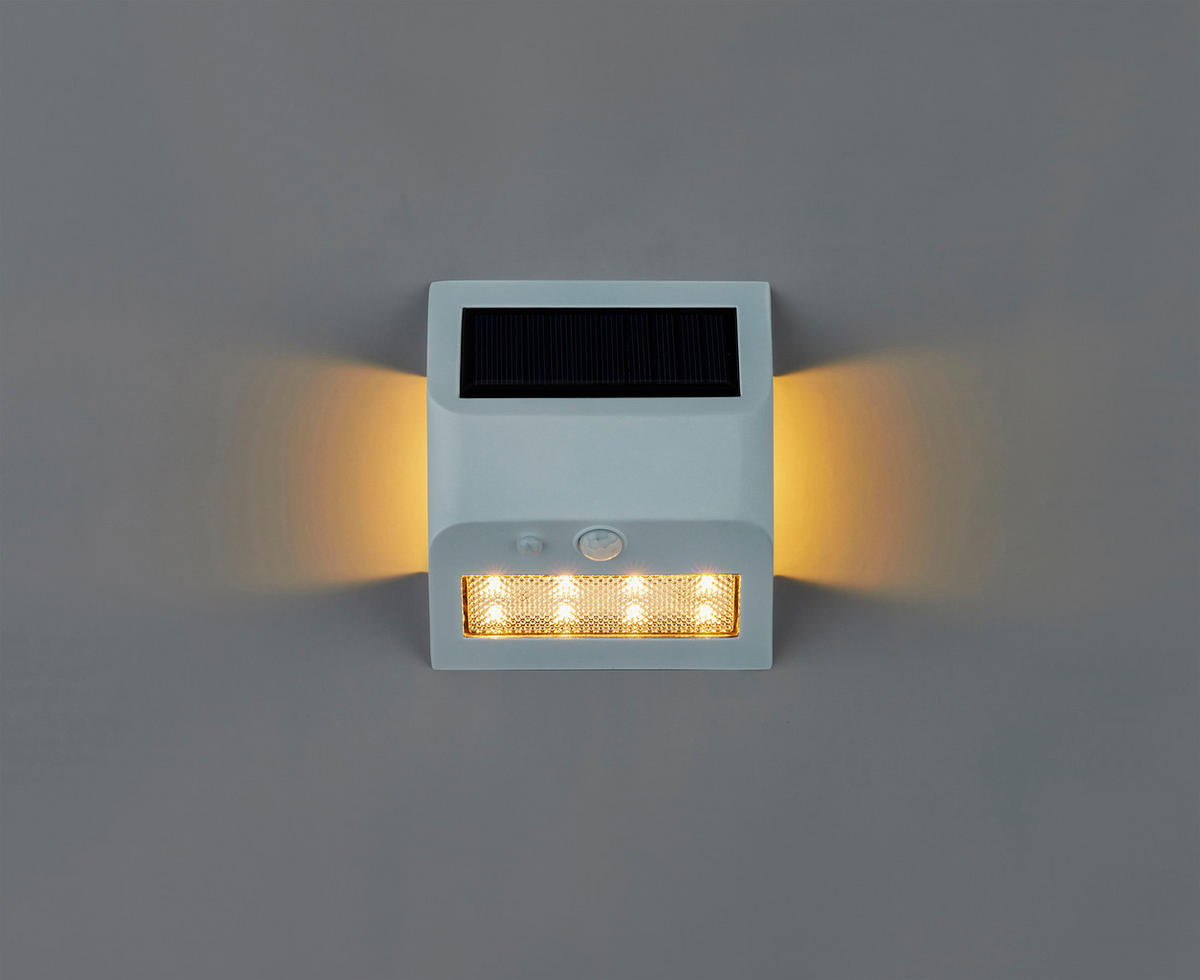 LED Solar-Wandleuchte mit Bewegungsmelder & Dämmerungssensor – ideal für Eingangsbereiche, Treppen & Terrassen weiß warmweiß - Weiß, Kunststoff (5.3/11.5/10cm) - Northpoint