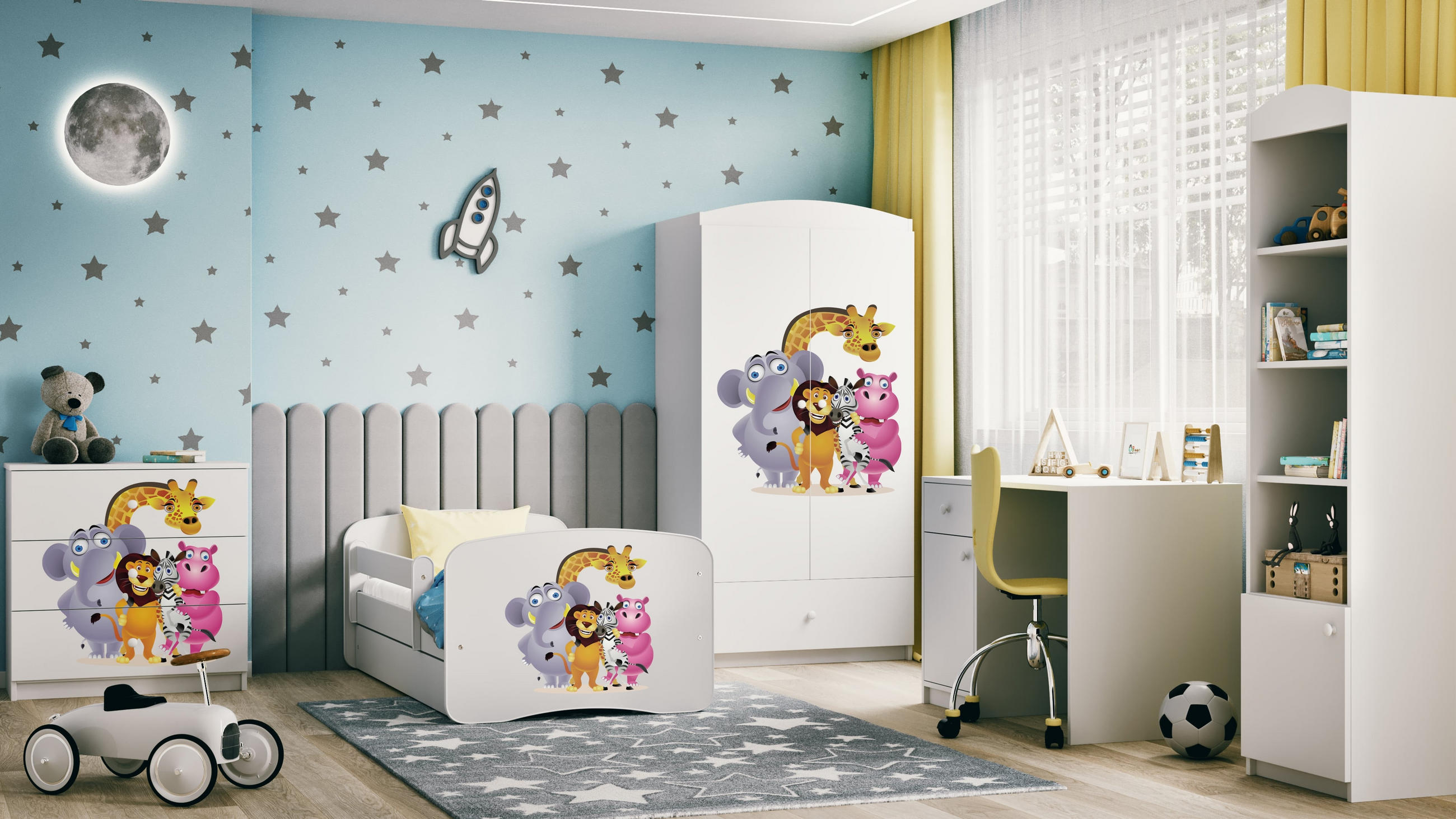 KOMMODE Babydreams ZOO 81/81/41 - Weiß, Holzwerkstoff (81/81/41cm) - RAUMHIRSCH FURNITURE
