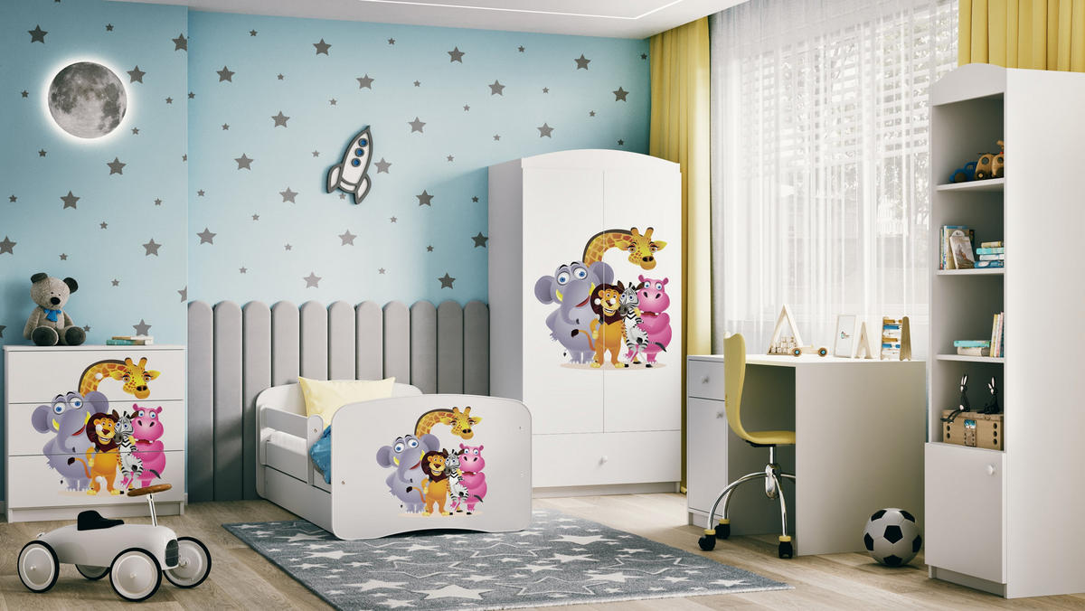 KOMMODE Babydreams ZOO 81/81/41 - Weiß, Holzwerkstoff (81/81/41cm) - RAUMHIRSCH FURNITURE