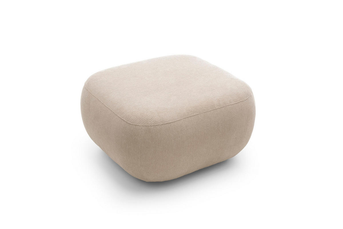 POLSTERHOCKER AMICO Modern Sitzhocker, Fußhocker Beige - Beige, Holzwerkstoff/Kunststoff (75/39/75cm) - MASSENO