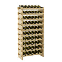 WEINREGAL NAVARRA aus Holz 135x65x28cm 60 Flaschen auf 10 Ebenen Natur unbehandelt - Naturfarben, Holz (65/135/28cm) - PROREGAL
