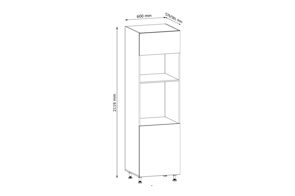 MIKROWELLENUMBAUSCHRANK 60 cm – Nexa D60PM – Beige - Beige, Holzwerkstoff (60/212/58cm) - ROYAL24_MARKT