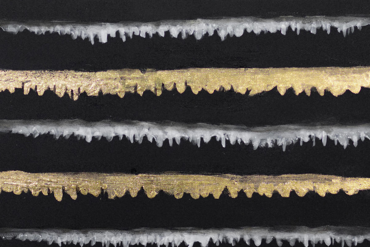 ACRYLBILD HANDGEMALT Schwarz 83/123 cm - Schwarz, Textil (82.5/122.5cm) - KUNSTLOFT