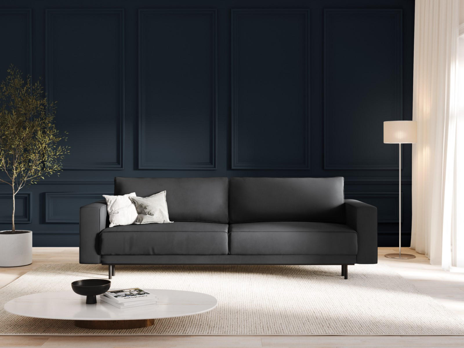Thumbnail - Micadoni Ausklappbares-Sofa, Grau, Textil, 3-Sitzer, 97x93x236 cm, Hergestellt in Europa, Oeko-Tex®, Wohnzimmer, Sofas &...