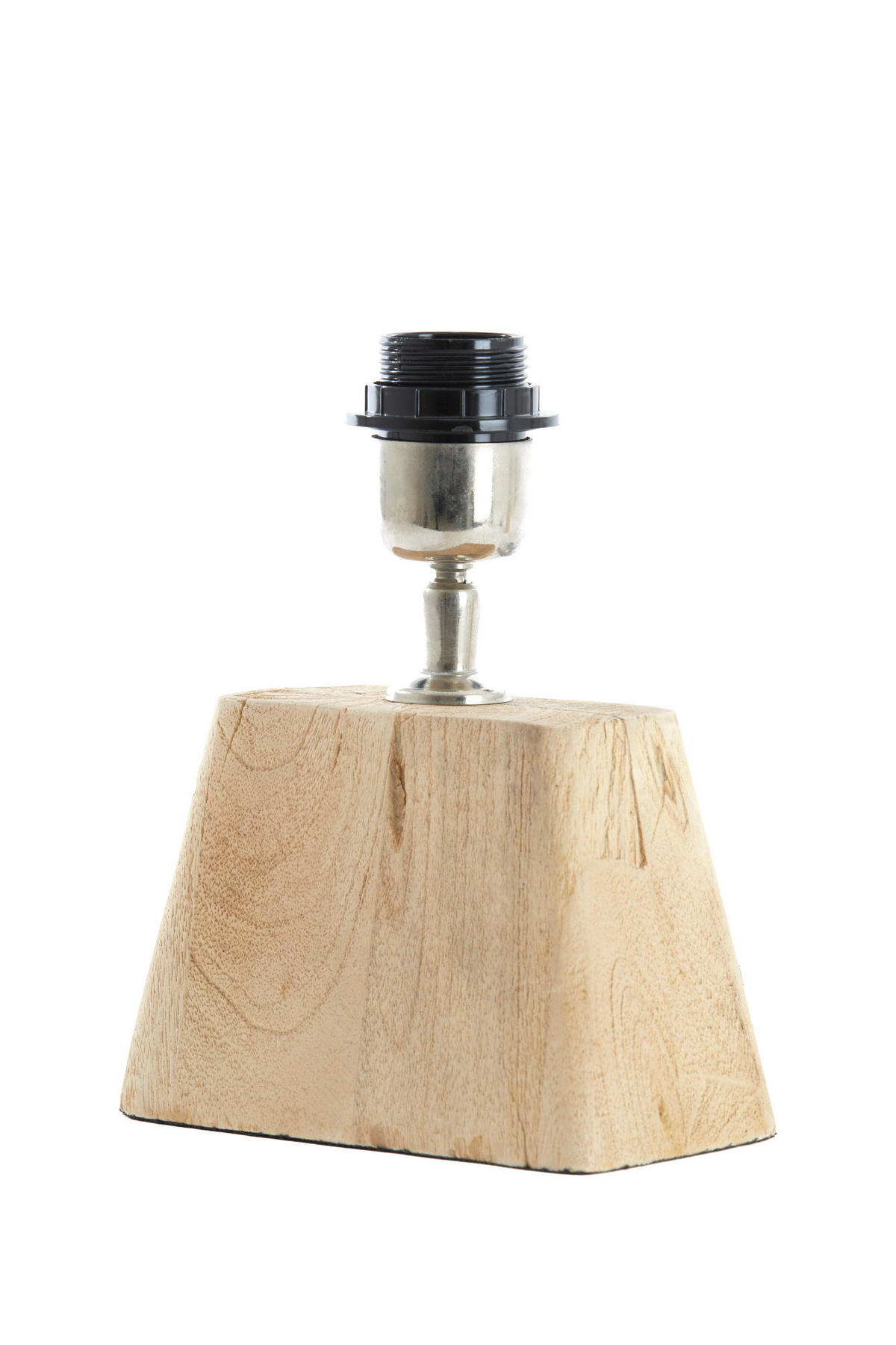 LAMPENFUSS Kardan Braun 22/15/19 cm - Hellbraun, Holz (22/15/19cm) - Light & Living