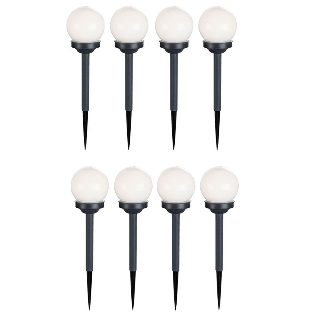LED AUSSENLEUCHTE Weiß Solar Kugelleuchte - Weiß, Kunststoff (10/10/39cm) - Globo Lighting