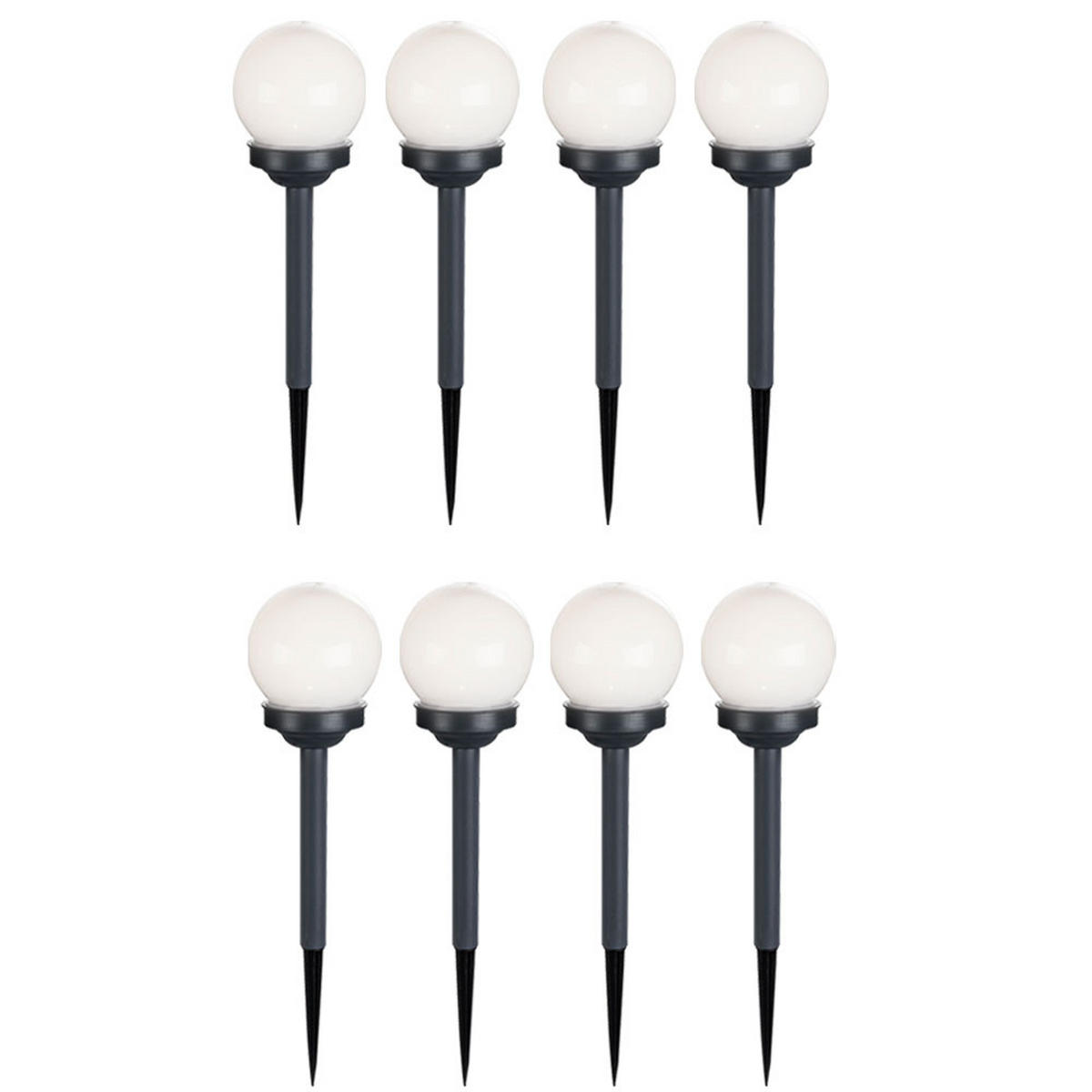 LED AUSSENLEUCHTE Weiß Solar Kugelleuchte - Weiß, Kunststoff (10/10/39cm) - Globo Lighting