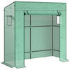 GEWÄCHSHAUS mit Rolltor aus Polyethylen Grün - Grün, Kunststoff (77/197/196cm) - Outsunny