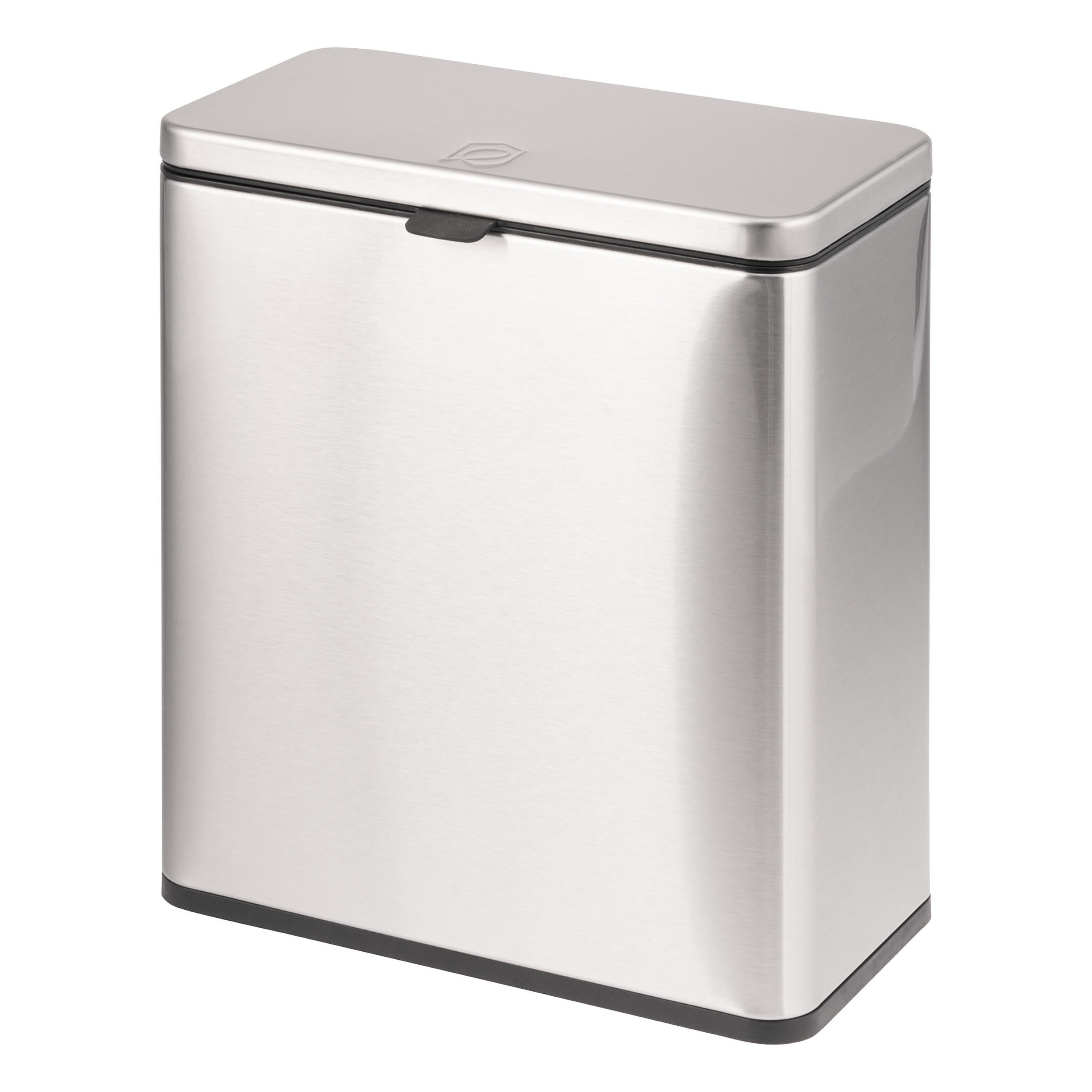 BIOMÜLLEIMER 6L, silber - Edelstahlfarben, Metall (26/29.5/14cm) - eluno