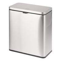 BIOMÜLLEIMER 6L, silber - Edelstahlfarben, Metall (26/29.5/14cm) - eluno