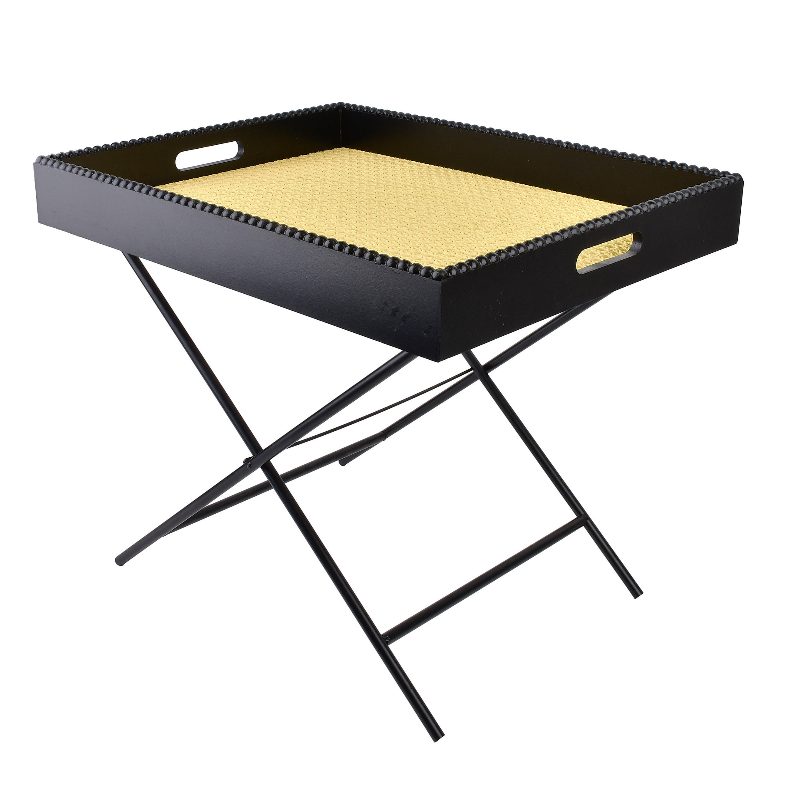 TISCH Lammy Schwarz 50/8/50 cm Holz - Schwarz, Holz (50/8/50cm) - Mondex