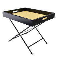TISCH Lammy Schwarz 50/8/50 cm Holz - Schwarz, Holz (50/8/50cm) - Mondex