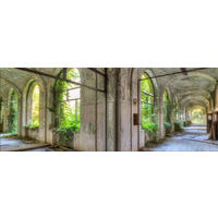 GLASBILD 80x30 cm Lost Place Architektur - Gelb, Glas (80/30cm) - artissimo