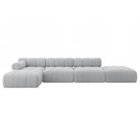 ECKSOFA modulares Sofa Lizur-L2 - 380x160x70 cm Grau Cord - Grau, Holzwerkstoff/Textil (380/160cm) - ALTDECOR