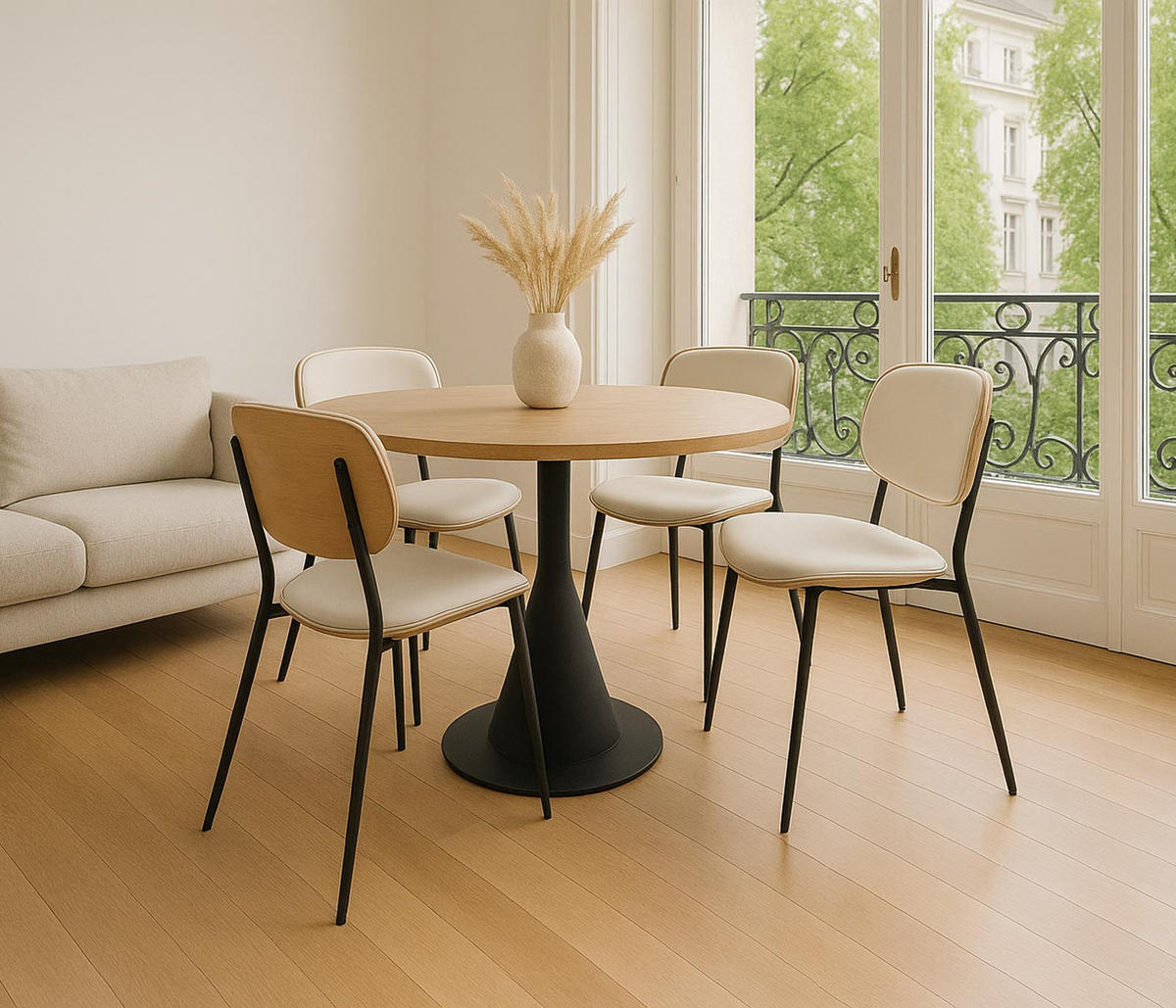 ESSZIMMERSTUHL Beige, Weiß - Beige/Weiß, Textil (50/80/51cm) - MCW