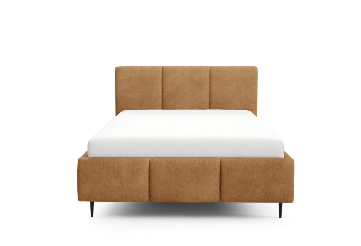 POLSTERBETT Miami - Rotbraun, Holzwerkstoff/Textil (160/200cm) - Fun Möbel