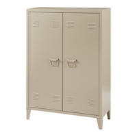 METALLSCHRANK Oripää - Braun, Metall (75/110/33cm) - [en.casa]
