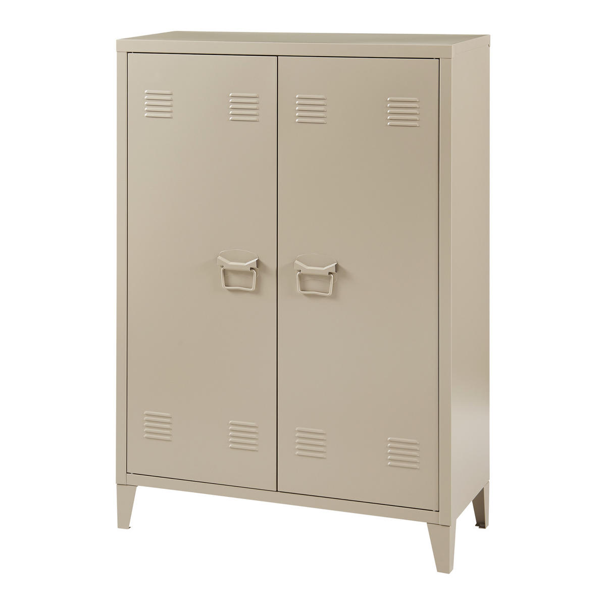 METALLSCHRANK Oripää - Braun, Metall (75/110/33cm) - [en.casa]