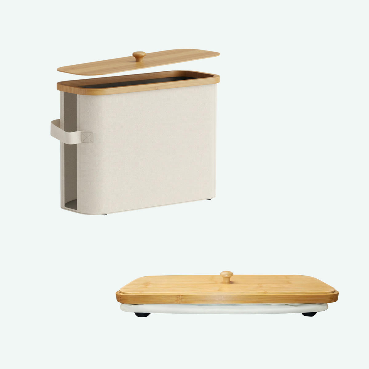 TOILETTENPAPIER-AUFBEWAHRUNG - Beige, Holz/Kunststoff (45/33/16cm) - Relaxdays