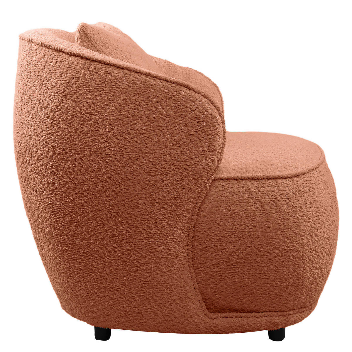 SESSEL - Chenille / Kunststoff - Rosa, Kunststoff/Textil (72/71/78cm) - home24