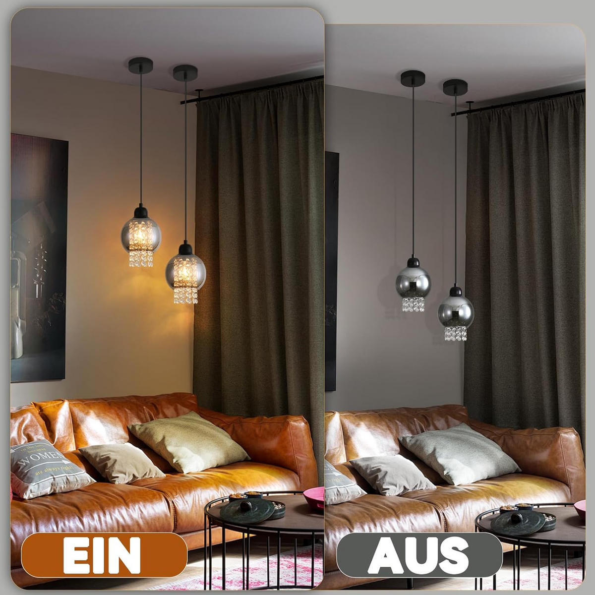 HÄNGELEUCHTE Tessg 15/15/175 cm - Schwarz, Metall (175/15/15cm) - ZMH