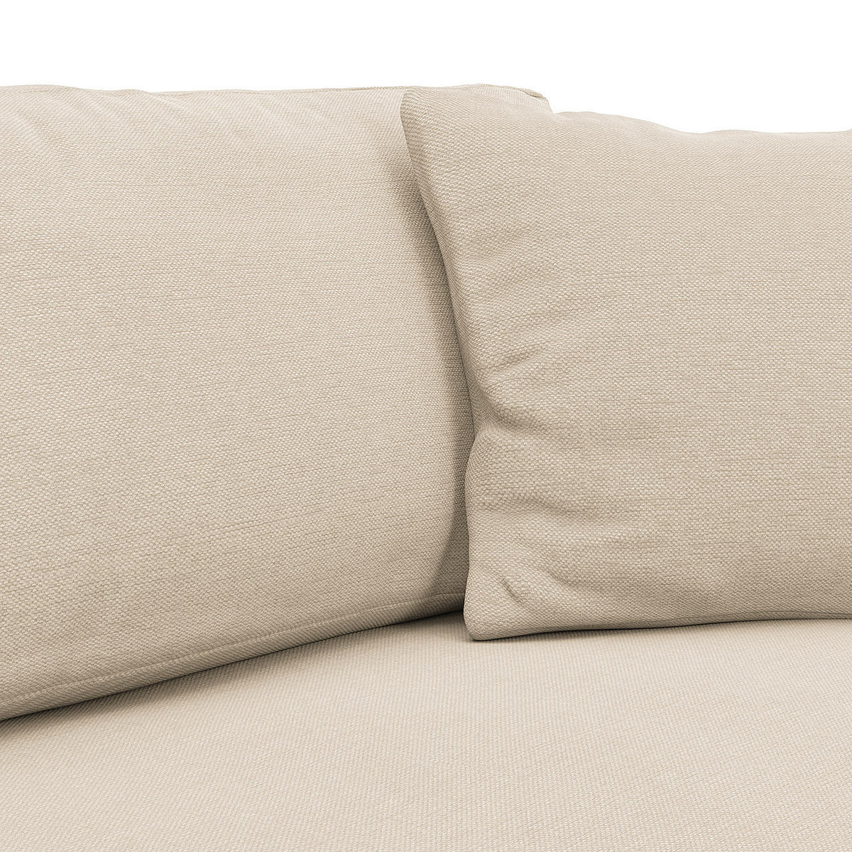 ECKSOFA mit Longchair - Beige/Schwarz, Kunststoff/Textil (238/183cm) - home24