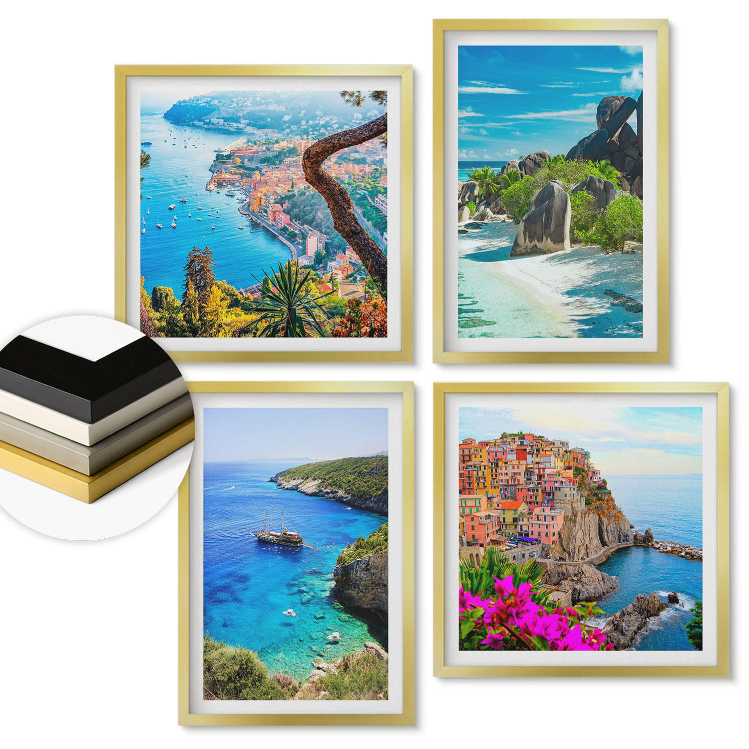 ArtPrintCave Wandbilder Gold 50x50 cm