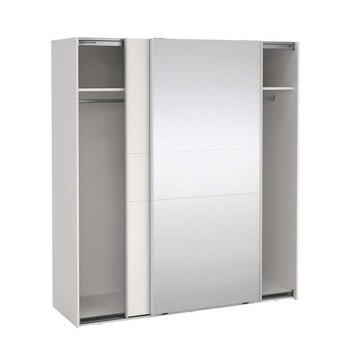 SCHIEBETÜRENSCHRANK, Como, Weiß, Holzwerkstoff, 179 x 67 x 201 cm - Weiß, Holzwerkstoff (179/201/67cm) - ebuy24