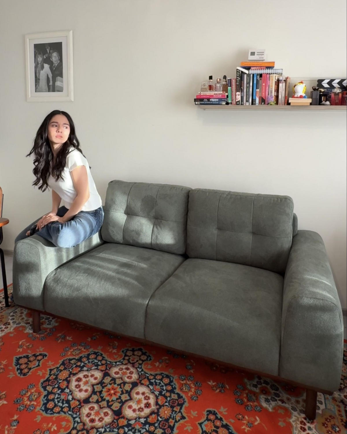 POHOVKA 2-místná Látka Zelená Laurila - zelená barva, textil (170/71/92cm) - Beliani