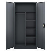 MEHRZWECKSCHRANK Metall abschließbar REKL 185x90x45cm Anthrazit - Anthrazit, Metall (90/185/45cm) - DELUKE