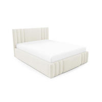 POLSTERBETT RIVIO Bettkasten Lattenrost 140x200 Creme - Creme, Holz (140/200cm) - Furnistar