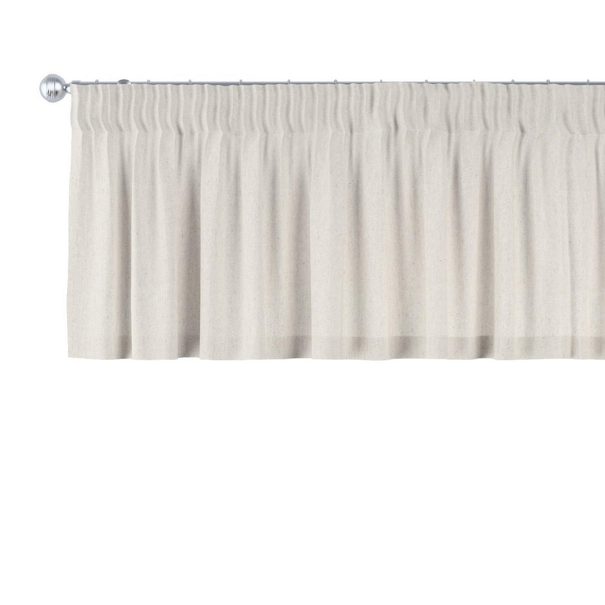 KURZGARDINE Loneta mit Kräuselband, grau und beige, 390x40 cm - Grau, Textil (390/40cm) - Dekoria
