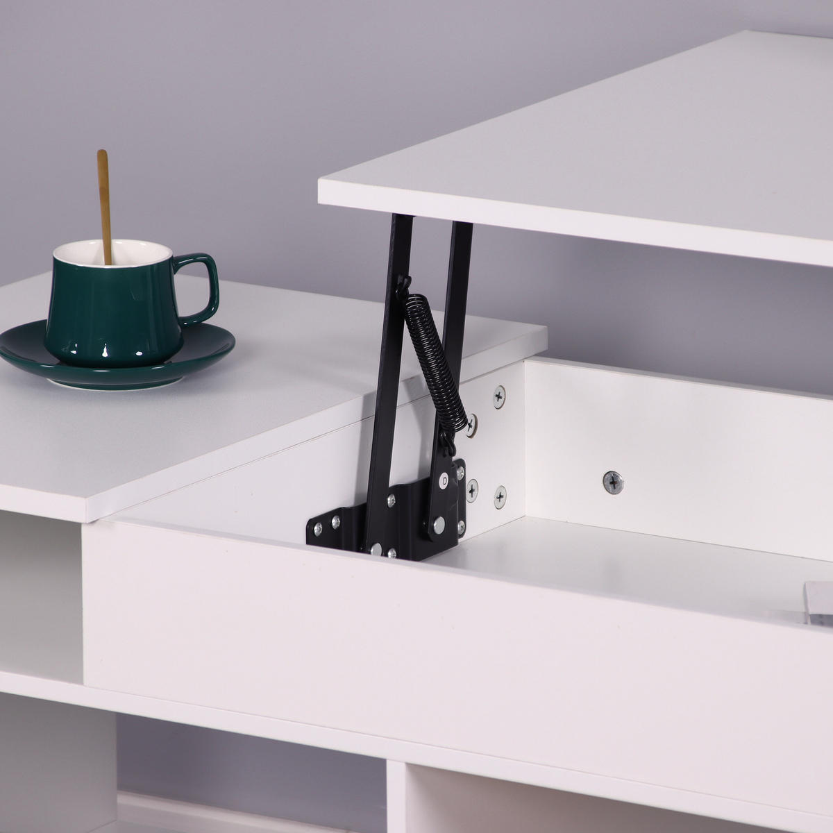 COUCHTISCH - Weiß, Holzwerkstoff/Metall (50/110/50cm) - Relaxdays