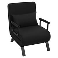 SCHLAFSOFA 3-in-1 Klappsofa Schwarz, 1 Stück, mit Kissen - Schwarz, Textil (65/75/78cm) - Kaket