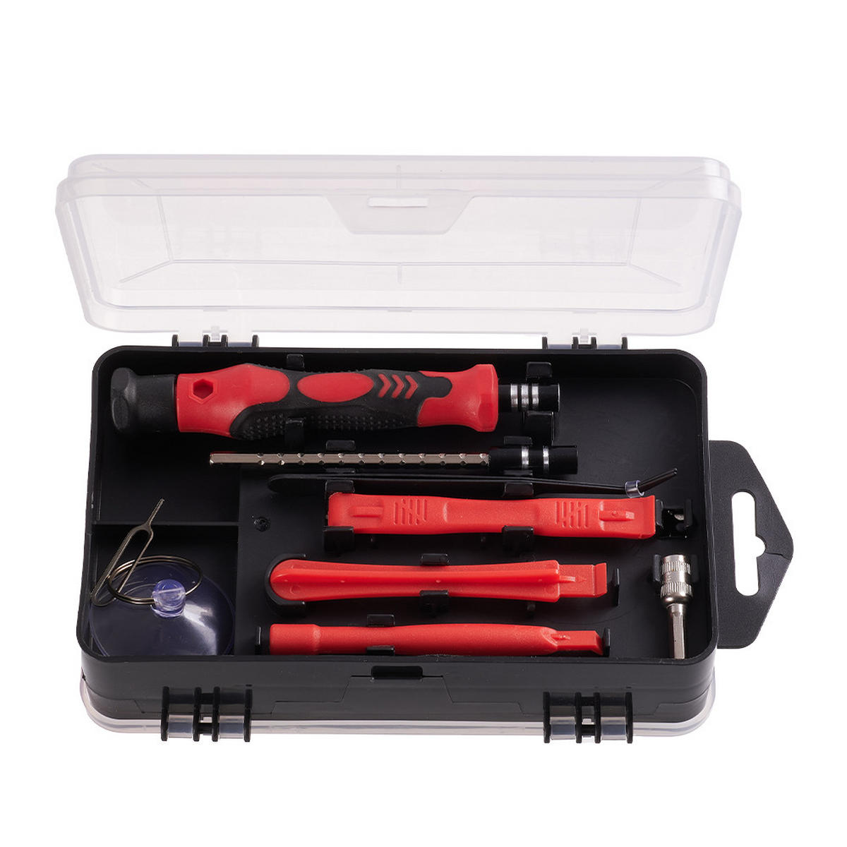 SCHRAUBENDREHER-SET für Feinmechaniker 115-in-1 multifunktionales in Rot - Schwarz, Metall (10.5/17.8/5.1cm) - Livingandhome