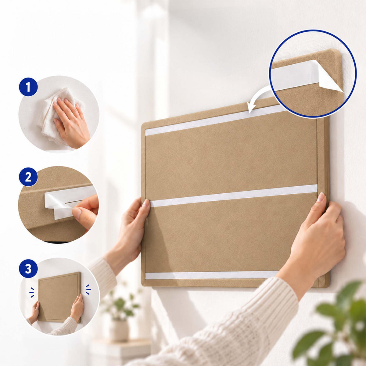 PINNWAND Beige Filz faltbar 84x59 cm - Beige, Textil (59/84/1cm) - Relaxdays