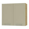 KÜCHENHÄNGESCHRANK Kvantum W3/80 Vanille Matt / Eiche Artisan Matt 80 / 32,5 / 72cm - Creme/Eiche Artisan, Holz/Holzwerkstoff (80/72/32.5cm) - Feldmann-Wohnen