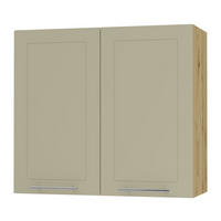 KÜCHENHÄNGESCHRANK Kvantum W3/80 Vanille Matt / Eiche Artisan Matt 80 / 32,5 / 72cm - Creme/Eiche Artisan, Holz/Holzwerkstoff (80/72/32.5cm) - Feldmann-Wohnen